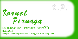 kornel pirnaga business card